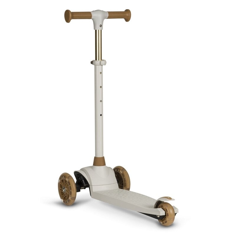 Lionelo - Trotineta pentru copii, Jessy, Pliabila, Pana la 50 Kg, Cu design ergonomic, Cu lumini LED, 56 x 26 x 67-82 cm, 3 ani+, Maro