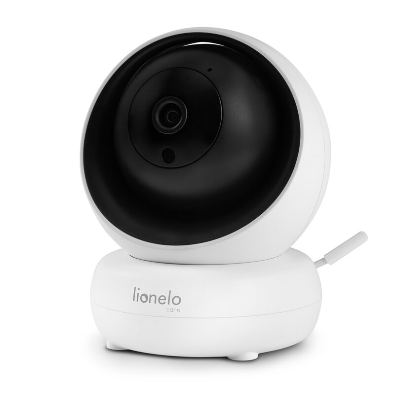 Lionelo - Videofon Babyline 8.3, Cu termometru, Cu melodii, Comunicare in 2 sensuri, Rotire 360 grade, Alb Lionelo - Videofon Babyline 8.3, Cu termometru, Cu melodii, Comunicare in 2 sensuri, Rotire 360 grade, Alb