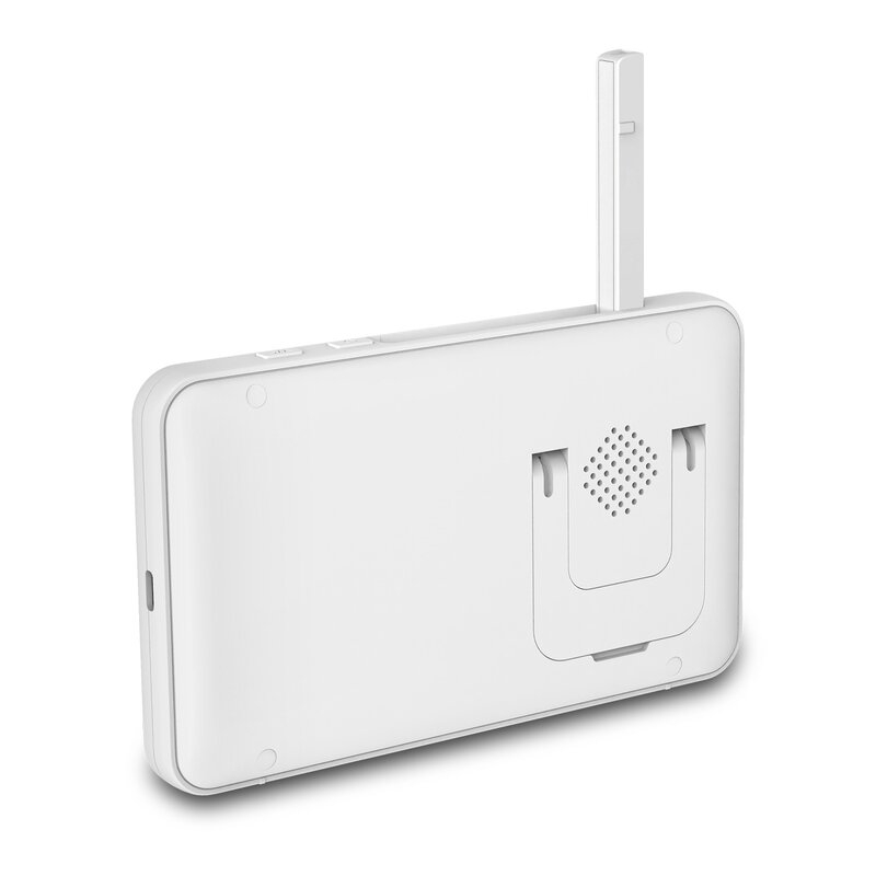 Lionelo - Videofon Babyline 8.3, Cu termometru, Cu melodii, Comunicare in 2 sensuri, Rotire 360 grade, Alb Lionelo - Videofon Babyline 8.3, Cu termometru, Cu melodii, Comunicare in 2 sensuri, Rotire 360 grade, Alb