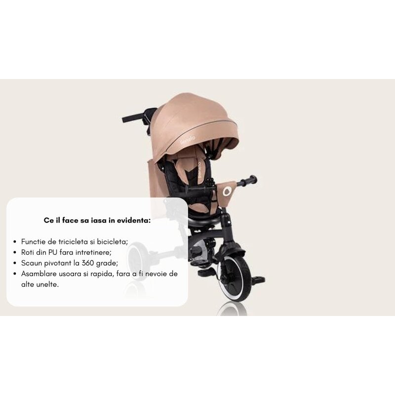 Tricicleta copii, Lionelo, Tris Plus, Ultrapliabila, Multifunctionala, Pana la 25 kg, Inclinare spatar in fata si in spate, Suport picioare, Control al directiei, Scaun reversibil, Rotire 360 grade, Conform cu EN71, 9 luni-5 ani, Roz Tricicleta copii, Lionelo, Tris Plus, Ultrapliabila, Multifunctionala, Pana la 25 kg, Inclinare spatar in fata si in spate, Suport picioare, Control al directiei, Scaun reversibil, Rotire 360 grade, Conform cu EN71, 9 luni-5 ani, Roz