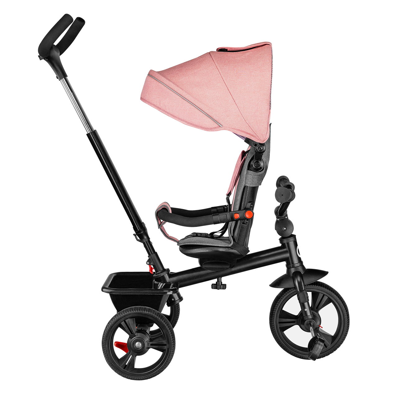 Lionelo - Tricicleta multifunctionala cu sezut reversibil, pliabila, Haari, Bubblegum Lionelo - Tricicleta multifunctionala cu sezut reversibil, pliabila, Haari, Bubblegum