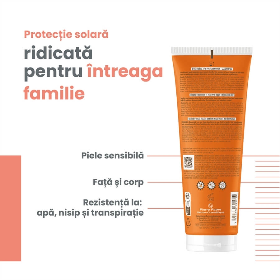 Lotiune protectie solara copii SPF 50+, 250ml, Avene