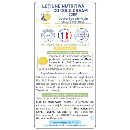 Lotiune nutritiva cu Cold Cream, 200 ml, Mustela Lotiune nutritiva cu Cold Cream, 200 ml, Mustela