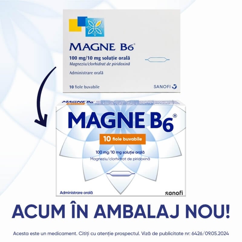Magne B6, 100 mg/10 mg, 10 fiole, Sanofi