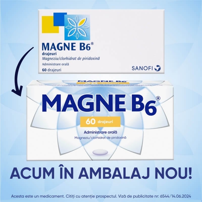 Magne B6, 60 drajeuri, Sanofi Magne B6, 60 drajeuri, Sanofi