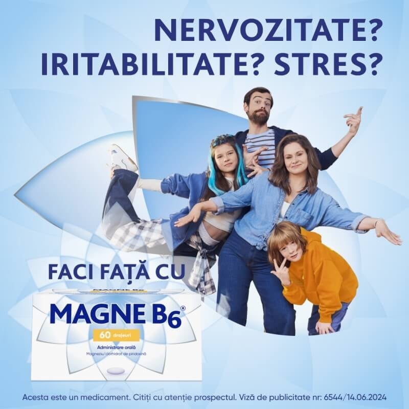 Magne B6, 60 drajeuri, Sanofi Magne B6, 60 drajeuri, Sanofi