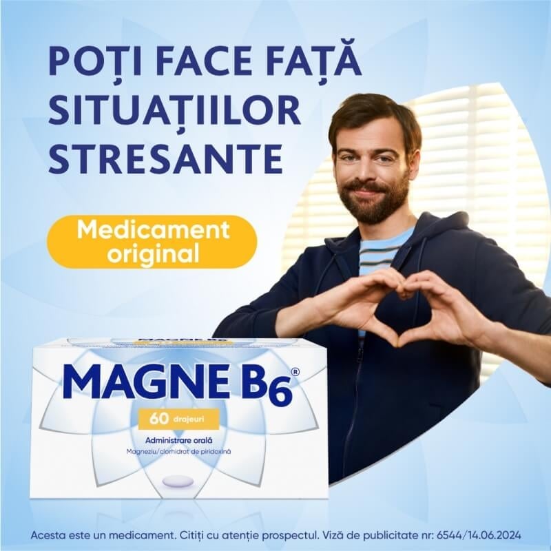 Magne B6, 60 drajeuri, Sanofi Magne B6, 60 drajeuri, Sanofi
