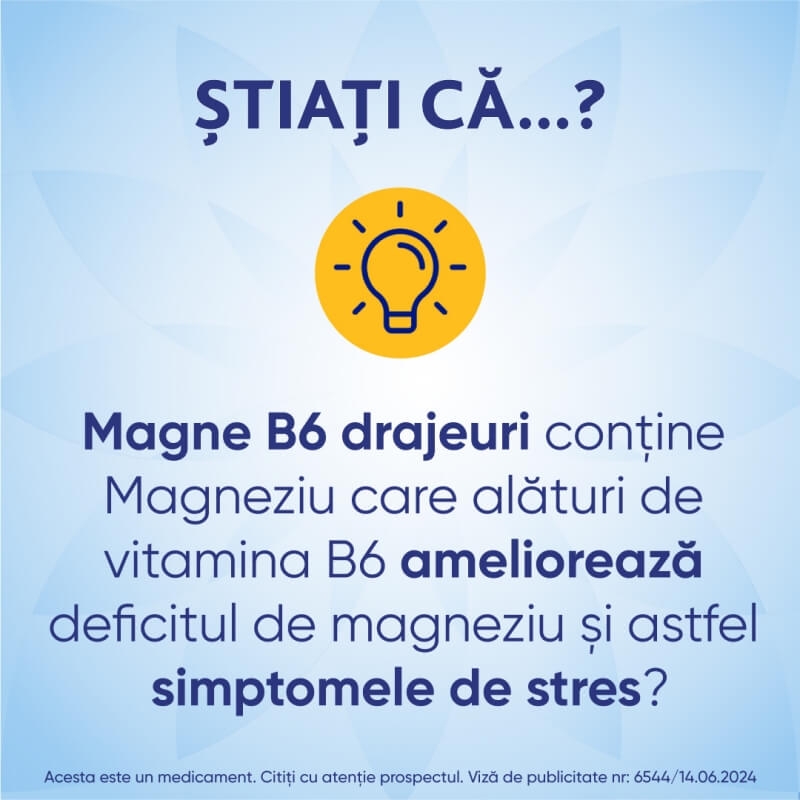 Magne B6, 60 drajeuri, Sanofi Magne B6, 60 drajeuri, Sanofi
