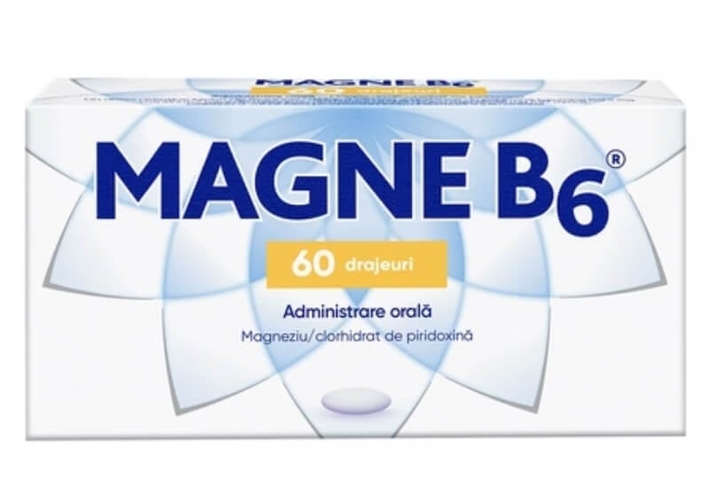 Magne B6, 60 drajeuri, Sanofi Magne B6, 60 drajeuri, Sanofi