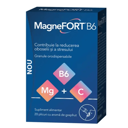 MagneFORT B6, 20 plicuri, Biofarm MagneFORT B6, 20 plicuri, Biofarm