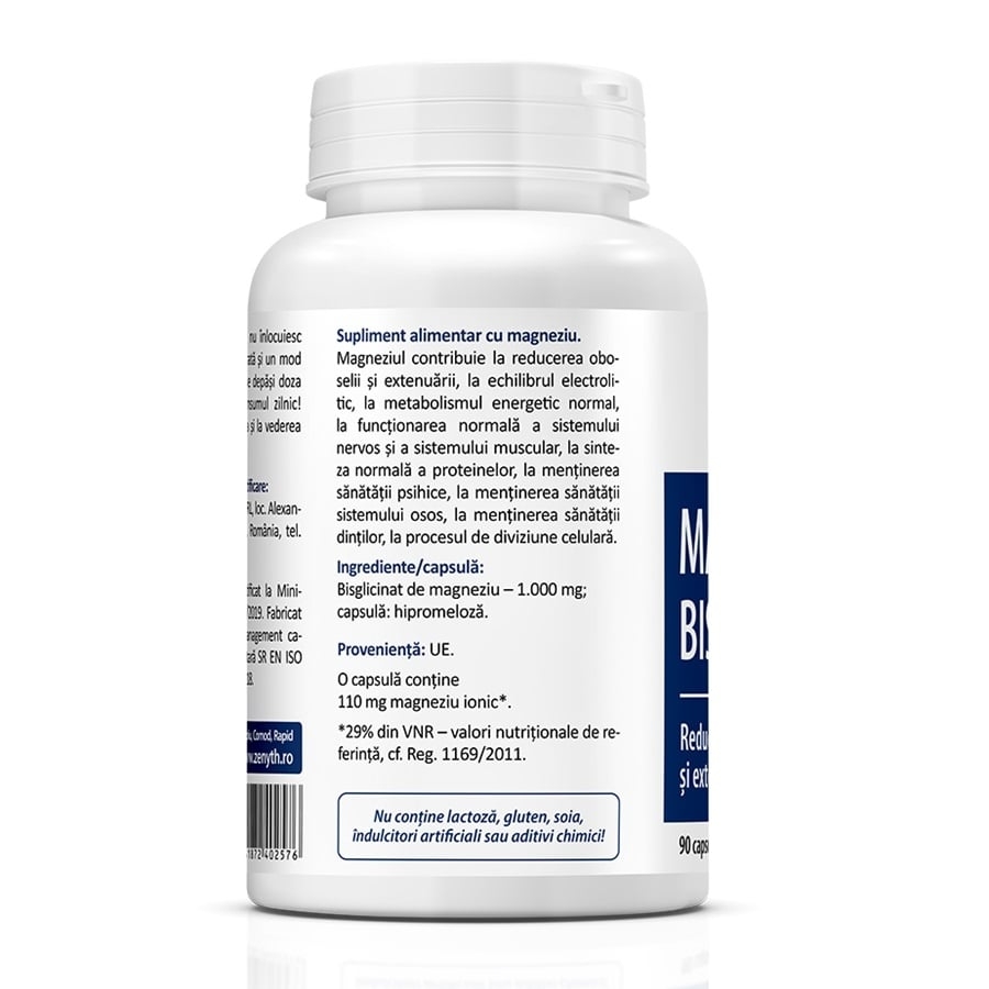 Magnesium Bisglycinate, 1000 mg, 90 capsule, Zenyth Magnesium Bisglycinate, 1000 mg, 90 capsule, Zenyth