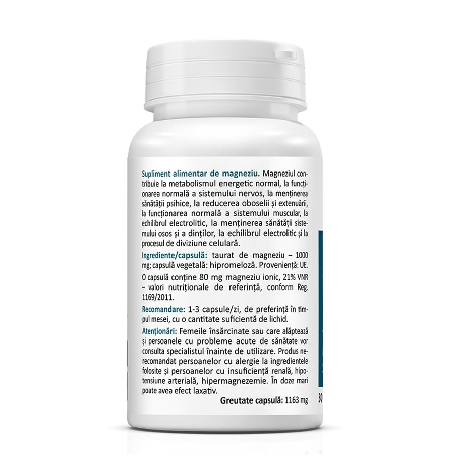 Magnesium Taurate 1000 mg, 30 capsule, Zenyth