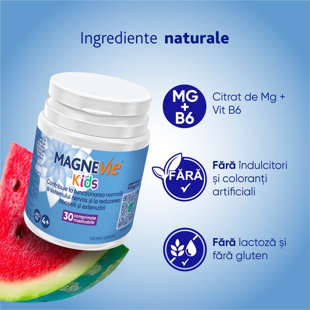 MagneVie Kids, 30 comprimate masticabile, Sanofi