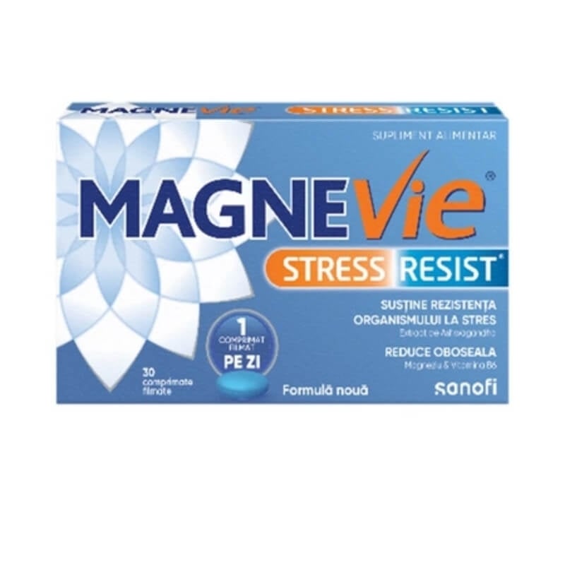 MagneVie Stress Resist Ashwagandha, 30 comprimate filmate, Sanofi MagneVie Stress Resist Ashwagandha, 30 comprimate filmate, Sanofi