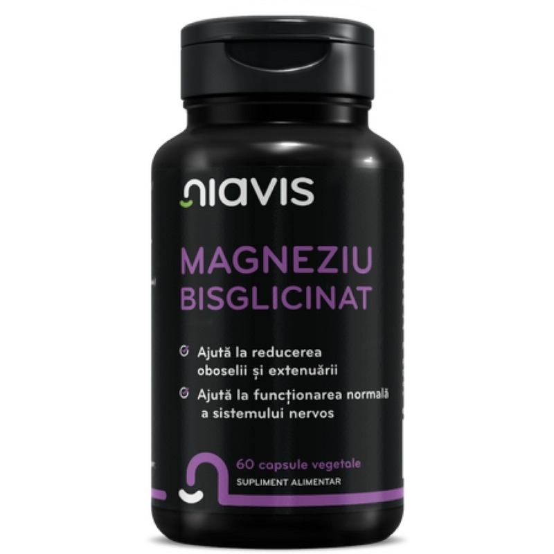 Magneziu Bisglicinat, 60 capsule, Niavis Magneziu Bisglicinat, 60 capsule, Niavis