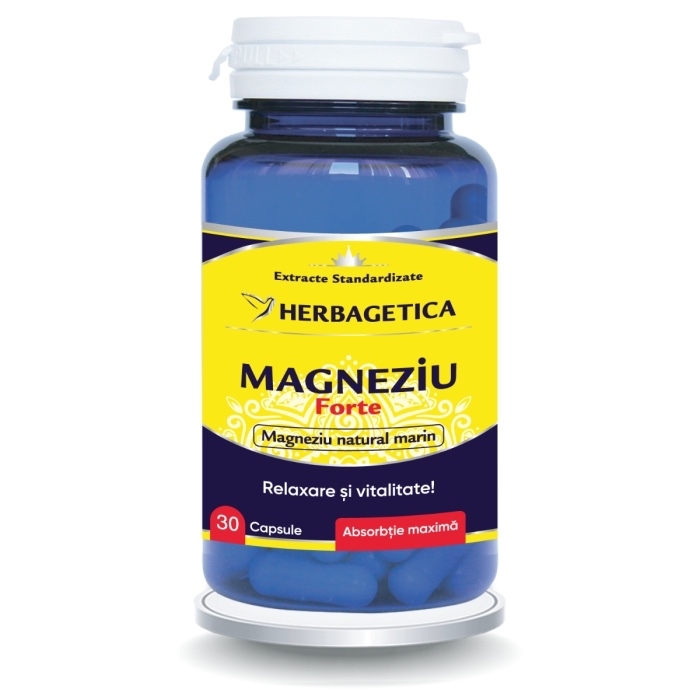 Magneziu Forte, 30 capsule, Herbagetica Magneziu Forte, 30 capsule, Herbagetica