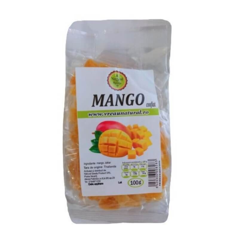 Mango confiat, 100 g, Natural Seeds Mango confiat, 100 g, Natural Seeds