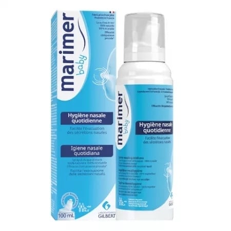 Spray nazal izotonic cu apa de mare Marimer Baby, 100 ml, Gilbert Spray nazal izotonic cu apa de mare Marimer Baby, 100 ml, Gilbert