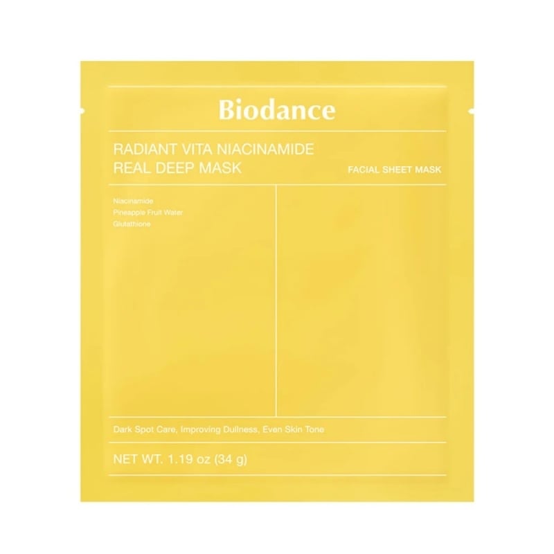Masca Cu Niacinamide Radiant Vita Niacinamide Real Deep Mask, 34 g, Biodance Masca Cu Niacinamide Radiant Vita Niacinamide Real Deep Mask, 34 g, Biodance