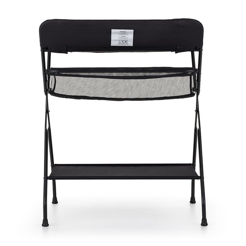 Masuta pentru infasat si schimbat scutece, Feedo, Multifunctionala, Pliabila, Cu raft pentru depozitare si compartiment lateral, Realizata din fier, panza si in, 80.5 x 67 x 102.5 cm, Negru Masuta pentru infasat si schimbat scutece, Feedo, Multifunctionala, Pliabila, Cu raft pentru depozitare si compartiment lateral, Realizata din fier, panza si in, 80.5 x 67 x 102.5 cm, Negru