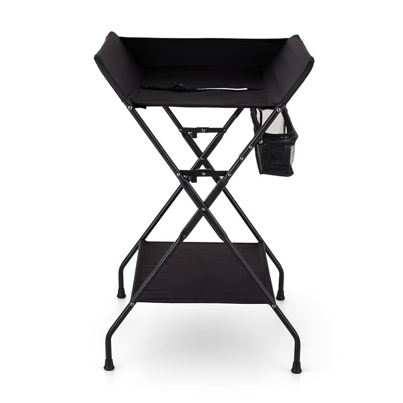 Masuta pentru infasat si schimbat scutece, Feedo, Multifunctionala, Pliabila, Cu raft pentru depozitare si compartiment lateral, Realizata din fier, panza si in, 80.5 x 67 x 102.5 cm, Negru Masuta pentru infasat si schimbat scutece, Feedo, Multifunctionala, Pliabila, Cu raft pentru depozitare si compartiment lateral, Realizata din fier, panza si in, 80.5 x 67 x 102.5 cm, Negru