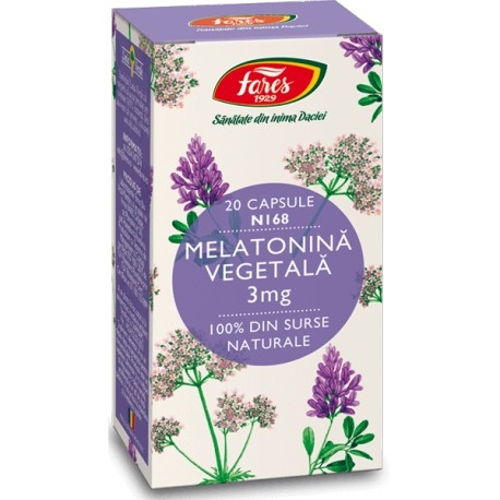 Melatonina vegetala 3mg 20caps, Fares Melatonina vegetala 3mg 20caps, Fares