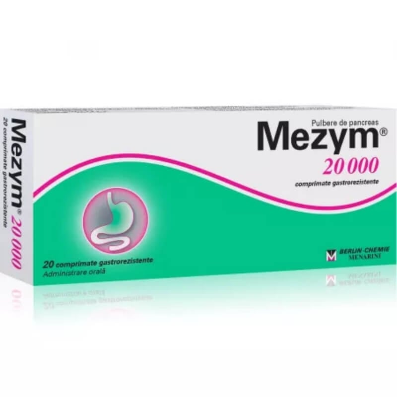 Mezym 20000, 20 comprimate, Berlin-Chemie Ag Mezym 20000, 20 comprimate, Berlin-Chemie Ag