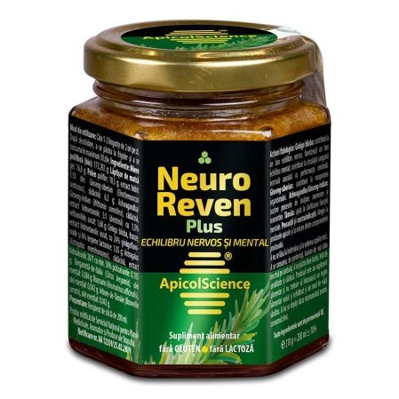 Miere poliflora Neuro Reven Plus, 200 ml, ApicolScience Miere poliflora Neuro Reven Plus, 200 ml, ApicolScience