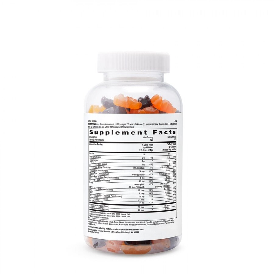 Multivitamine pentru copii 2-12 ani Milestones Kids Gummy, 120 jeleuri, GNC Multivitamine pentru copii 2-12 ani Milestones Kids Gummy, 120 jeleuri, GNC