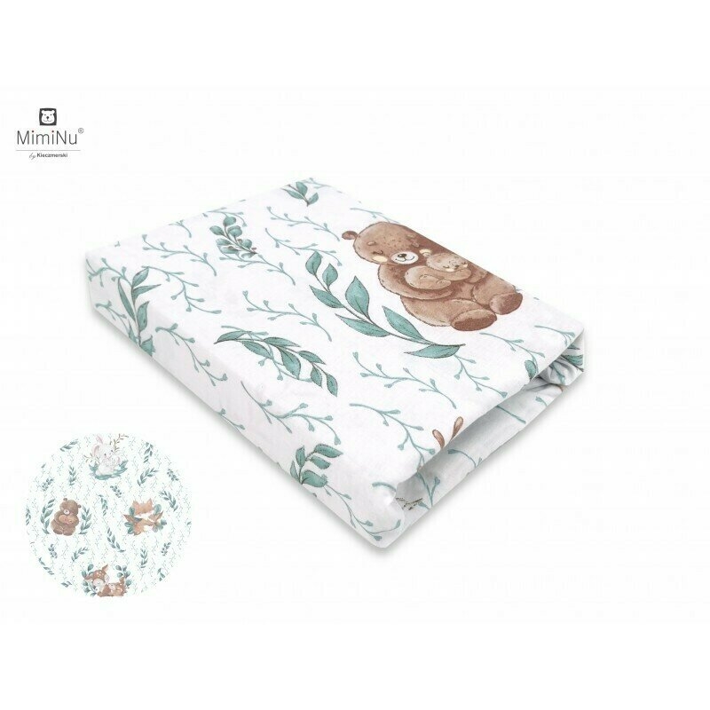 MimiNu - Cearceaf cu elastic pentru patut co-sleeper, Theo, Dimensiune 85 x 46 cm, Din bumbac certificat Oeko Tex Standard 100, Lulu Natural MimiNu - Cearceaf cu elastic pentru patut co-sleeper, Theo, Dimensiune 85 x 46 cm, Din bumbac certificat Oeko Tex Standard 100, Lulu Natural