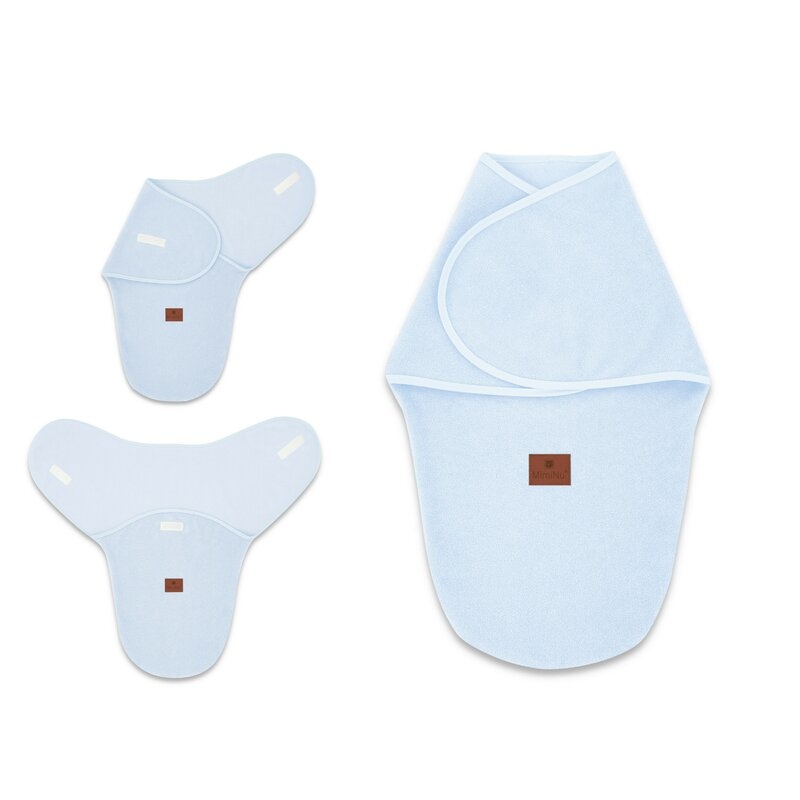 MimiNu - Sistem de infasare bebe, 0 - 3 luni, Din tesatura thermofrotte, Blue MimiNu - Sistem de infasare bebe, 0 - 3 luni, Din tesatura thermofrotte, Blue
