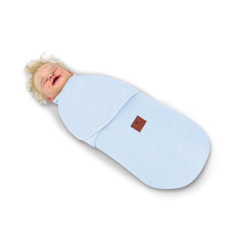 MimiNu - Sistem de infasare bebe, 0 - 3 luni, Din tesatura thermofrotte, Blue MimiNu - Sistem de infasare bebe, 0 - 3 luni, Din tesatura thermofrotte, Blue