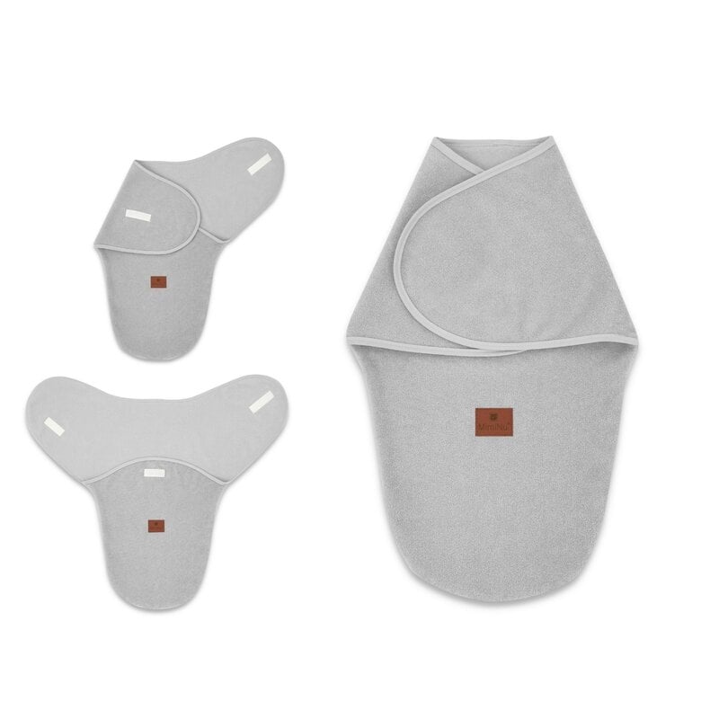 MimiNu - Sistem de infasare bebe, 0 - 3 luni, Din tesatura thermofrotte, Grey MimiNu - Sistem de infasare bebe, 0 - 3 luni, Din tesatura thermofrotte, Grey