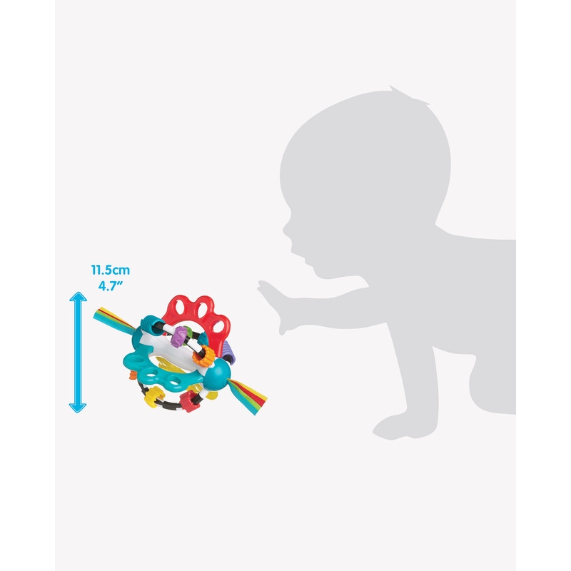 Minge cu activitati pentru bebelusi, Cu diferite texturi si suprafete, 11.5 cm, Explore-a-Ball, Playgro Minge cu activitati pentru bebelusi, Cu diferite texturi si suprafete, 11.5 cm, Explore-a-Ball, Playgro