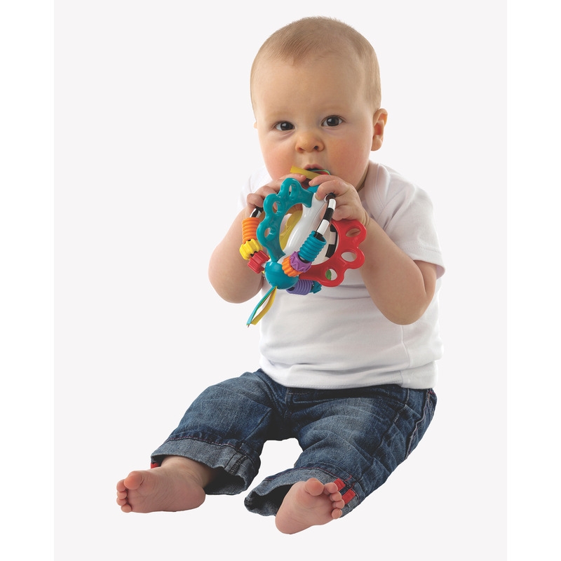 Minge cu activitati pentru bebelusi, Cu diferite texturi si suprafete, 11.5 cm, Explore-a-Ball, Playgro Minge cu activitati pentru bebelusi, Cu diferite texturi si suprafete, 11.5 cm, Explore-a-Ball, Playgro