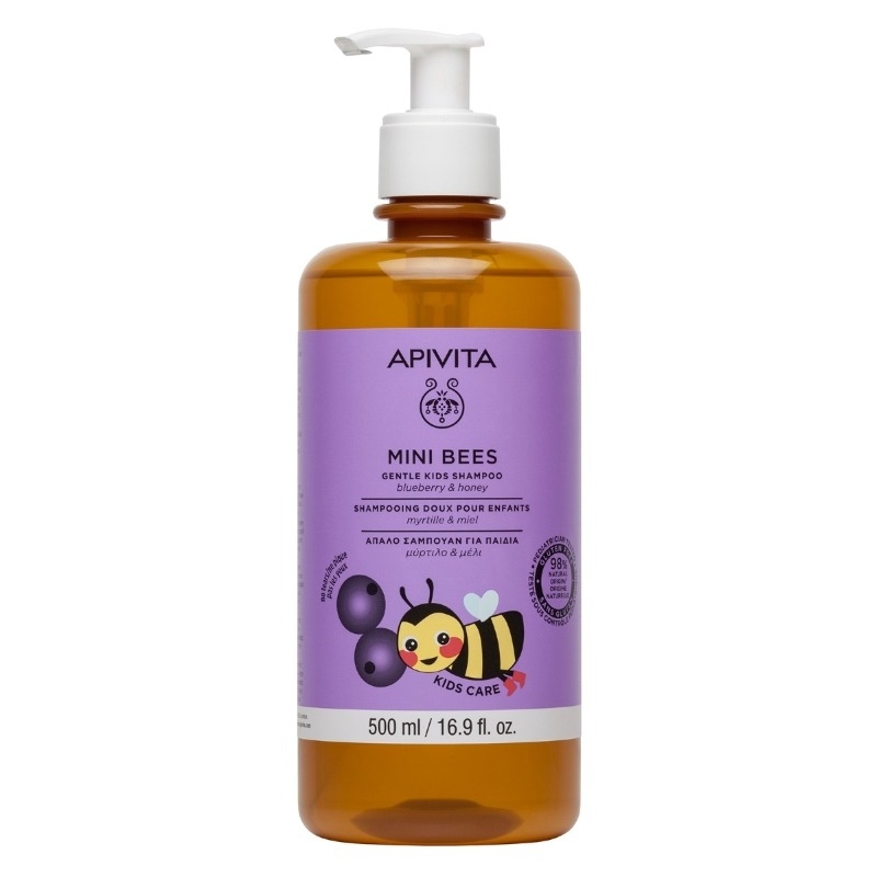 Mini Bees Sampon cu afine si miere, 500ml, Apivita Mini Bees Sampon cu afine si miere, 500ml, Apivita