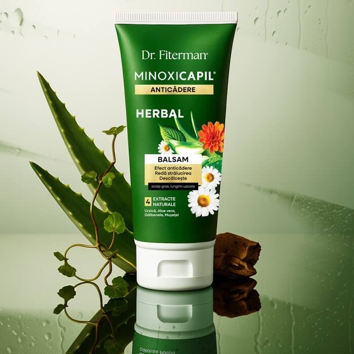 Balsam anticadere pentru par Minoxicapil Herbal, 200 ml, Doctor Fiterman