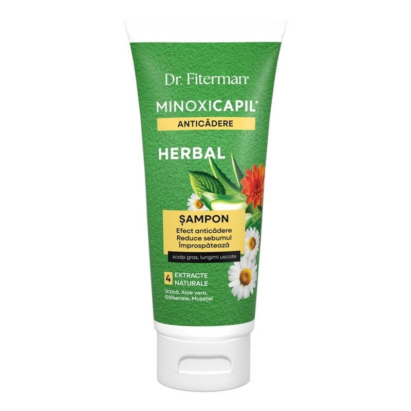 Sampon impotriva caderii parului Minoxicapil Herbal, 200 ml, Doctor Fiterman Sampon impotriva caderii parului Minoxicapil Herbal, 200 ml, Doctor Fiterman
