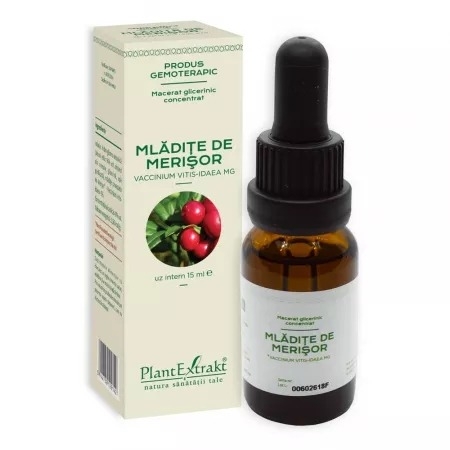 Mladite de merisor macerat glicerinic concentrat, 15 ml, PlantExtrakt