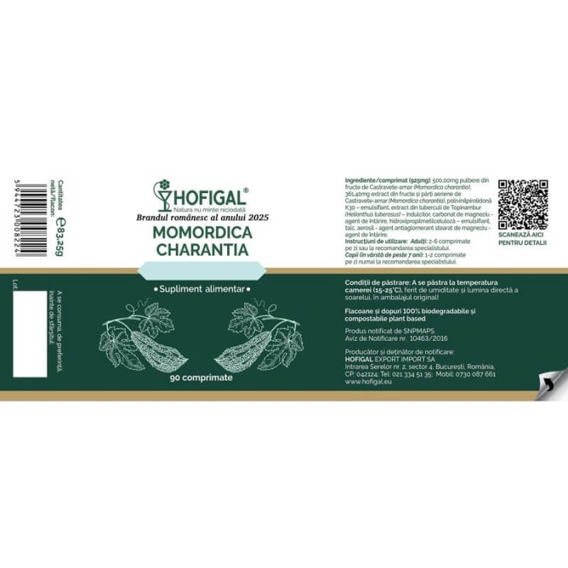 Momordica Charantia, 90 comprimate, Hofigal