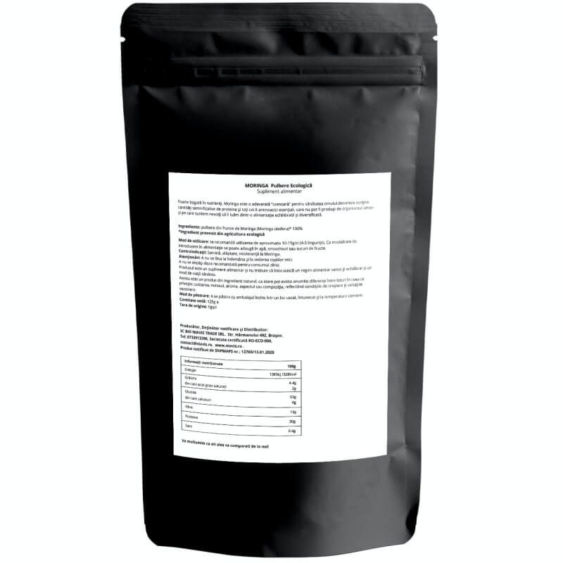Moringa pulbere ecologica, 125 g, Niavis Moringa pulbere ecologica, 125 g, Niavis