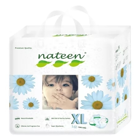 Scutece hipoalergenice nr. 5, 12-25 kg, Premium Line 3D Flex & Fit, 14 bucati, Nateen Scutece hipoalergenice nr. 5, 12-25 kg, Premium Line 3D Flex & Fit, 14 bucati, Nateen