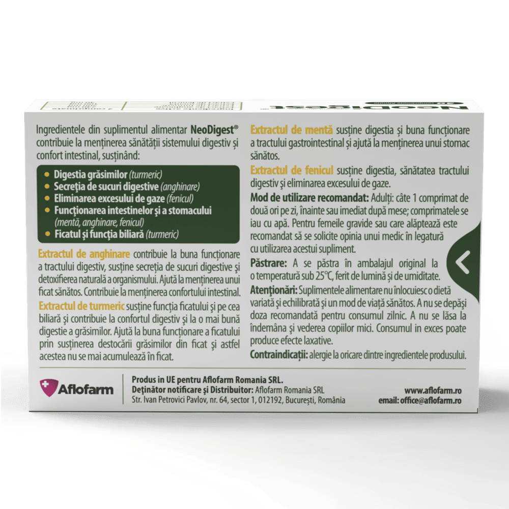 NeoDigest, 30 comprimate filmate, Aflofarm