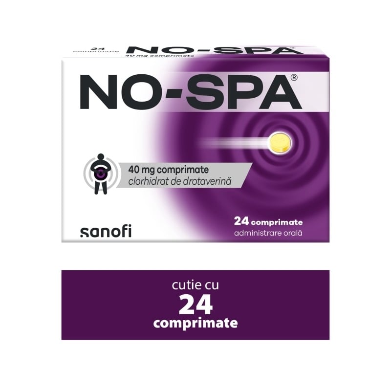 No-Spa, 40 mg, 24 comprimate, Sanofi