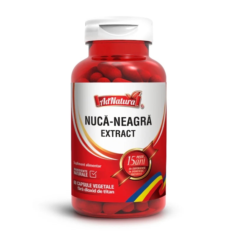 Nuca neagra extract, 60 capsule, AdNatura Nuca neagra extract, 60 capsule, AdNatura