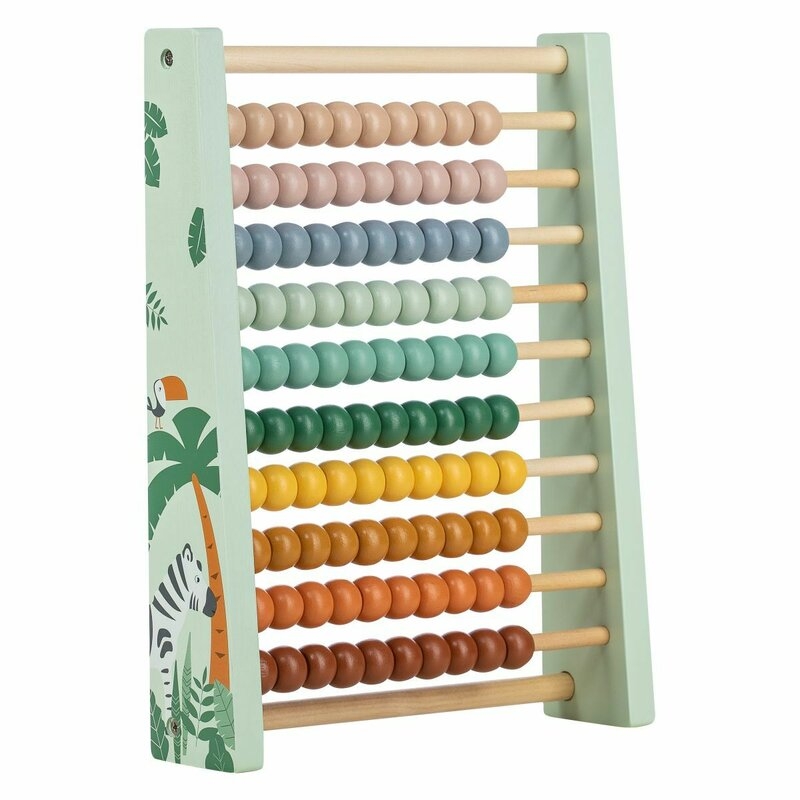 Numaratoare abac cu bile colorate, dezvolta abilitatile motorii si coordonarea ochi-mana, stimuleaza gandirea logica, 36 luni+, multicolor,  Free2Play
