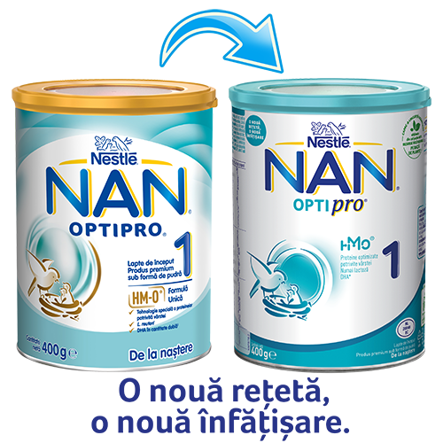 Nestle - Nan 1 Optipro HMO lapte praf pentru copii de la nastere 400g Nestle - Nan 1 Optipro HMO lapte praf pentru copii de la nastere 400g