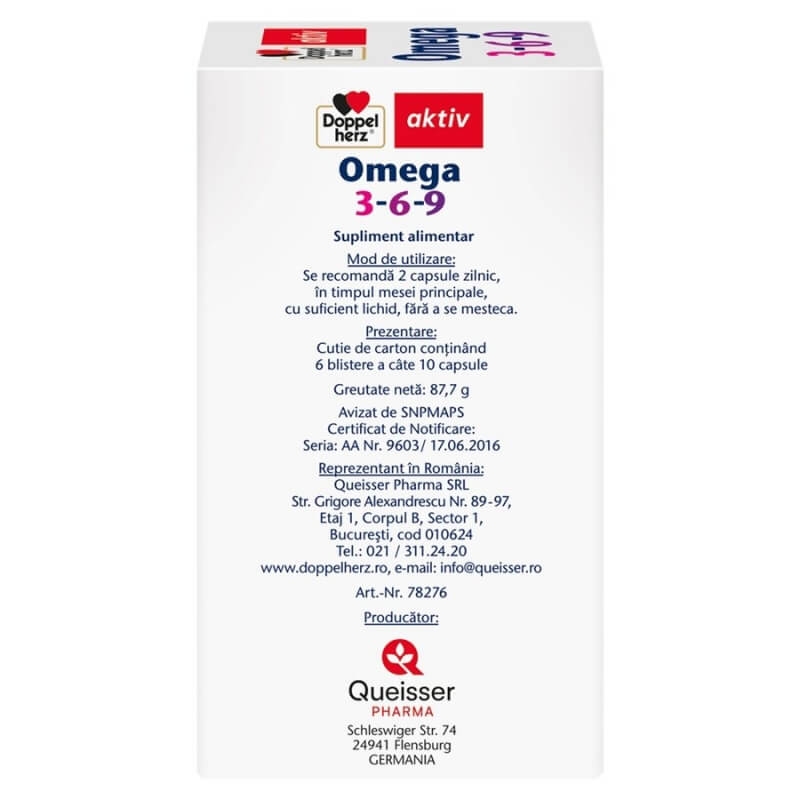 Aktiv Omega 3-6-9, 60 capsule, Doppelherz Aktiv Omega 3-6-9, 60 capsule, Doppelherz