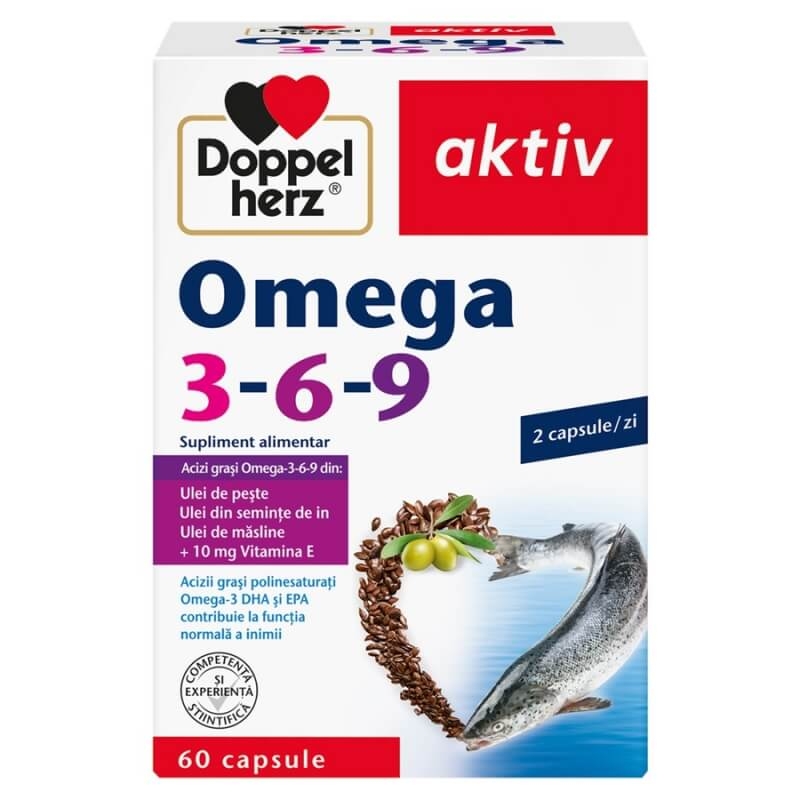 Aktiv Omega 3-6-9, 60 capsule, Doppelherz Aktiv Omega 3-6-9, 60 capsule, Doppelherz