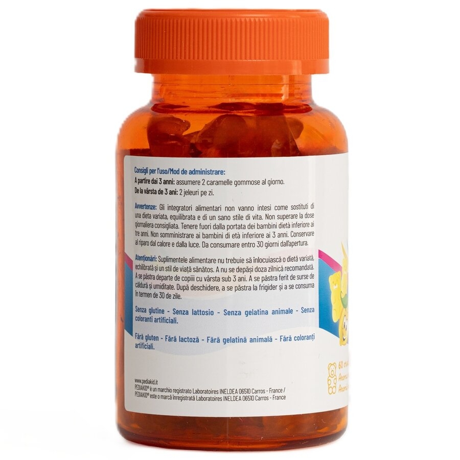 Omega 3 pentru copii cu aroma de lamaie, 60 jeleuri gumate, Pediakid